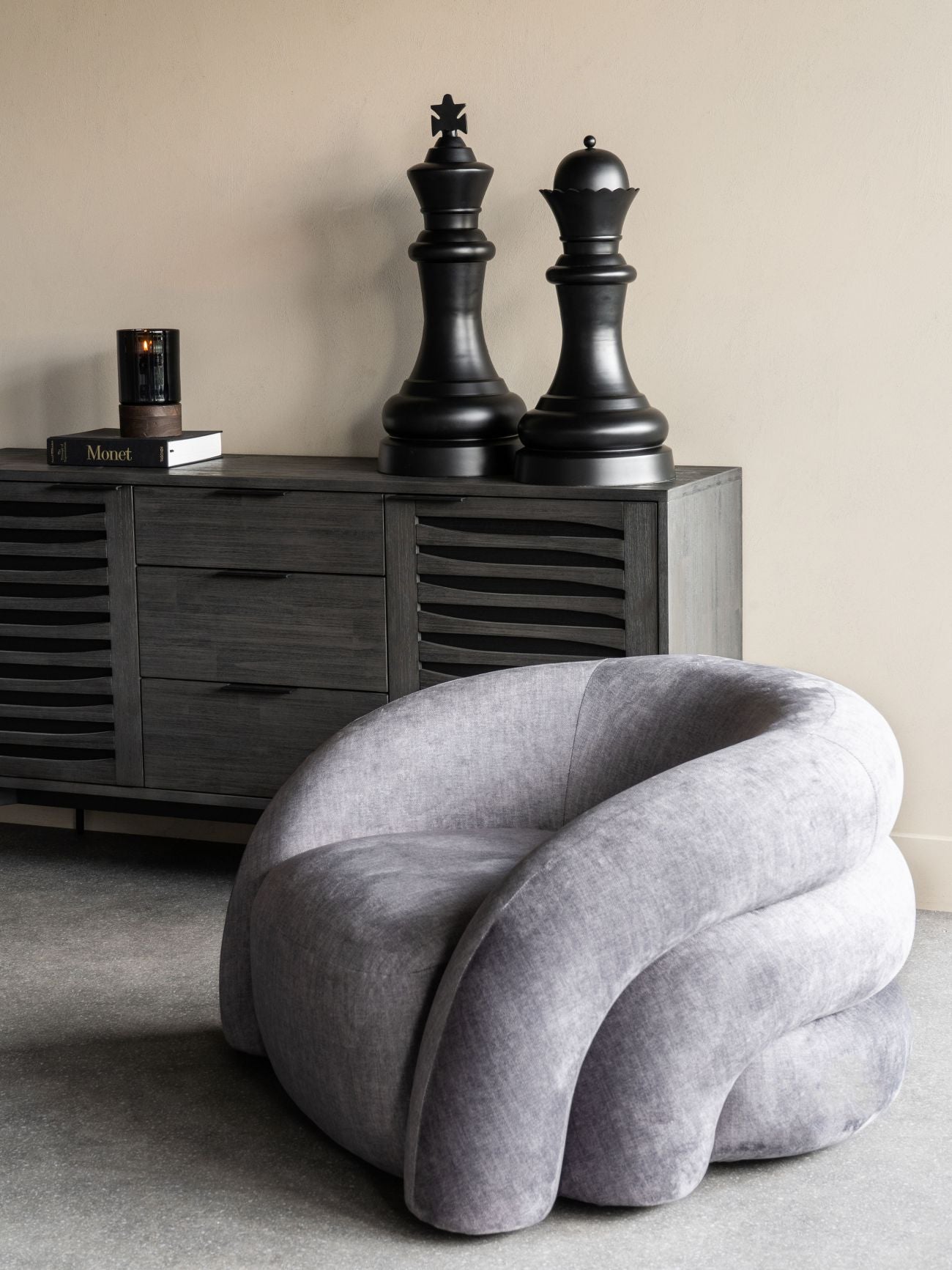 Chess Piece Black King Sculpture | Extra Large